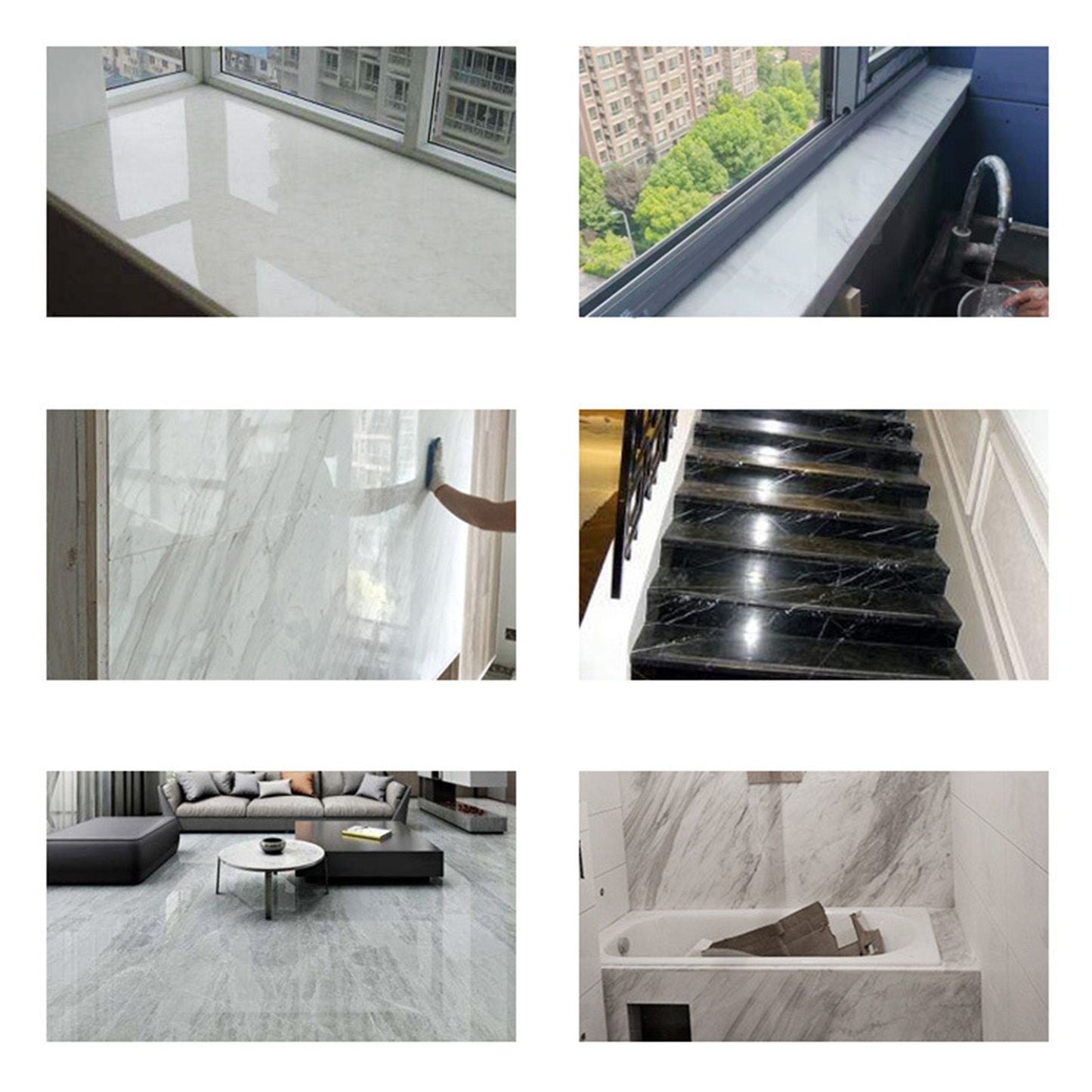 Kitchen Self Adhesive Film Marble Grain Waterproof High Temperature Resistance Home Decoration Wallpaper for V1294-YM0512-3114220110611