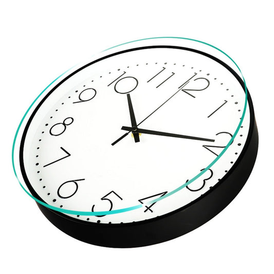 8 Inch Silent Wall Clock Non Ticking Decorative Easy to Read Round Wall Clock for Home Livingroom Black Frame V1294-YM0512-3115220114611
