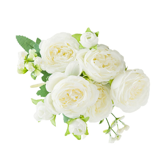 2 Bunches Artificial Peonies Romantic Vivid 6cm Diameter Attractive Decorative Light Weight Faux Peonies V1294-YM0512-3115220117511