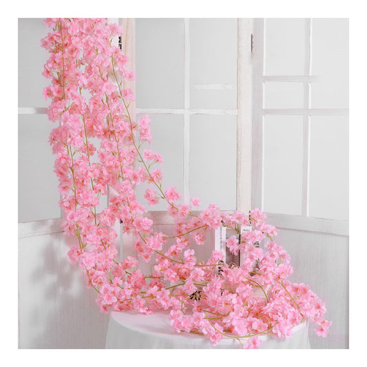 Artificial Flower Rattan Single 1.8m 135pcs Flowers Head Vivid Decorative Silk Plastic Hanging Fake Rattan V1294-YM0512-3115220117612
