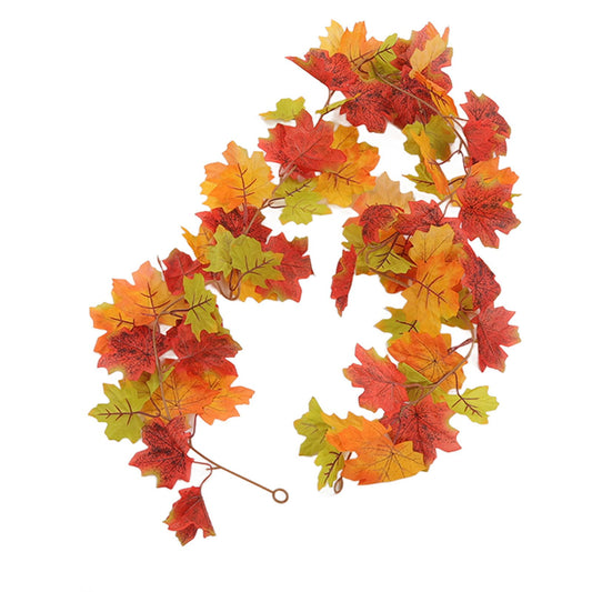 Maple Leaf Fall Garland Vivid Artificial Autumn Foliage Hanging Vine Garland for Thanksgiving Home Decoration V1294-YM0512-3115220121311