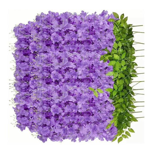14PCS Ceiling Artificial Wisteria Flower Six Leaf Purple Blue Fake Vines Decoration for Wedding Home Ornament V1294-YM0512-3115220121711