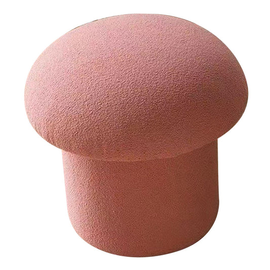 Sofa Bench Simple Modern Elastic Comfortable Soft Round Pine Wooden Foot Stool for Home Decoration Pink V1294-YM0512-3116220012413