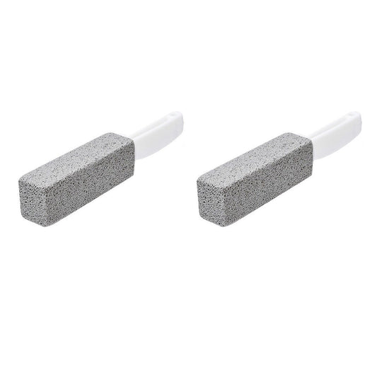 2pcs Pumice Stone Toilet Bowl Cleaner Efficient Toilet Bowl Cleaner Brush with Curved PP Handlee for Tiles V1294-YM0512-3117220234911