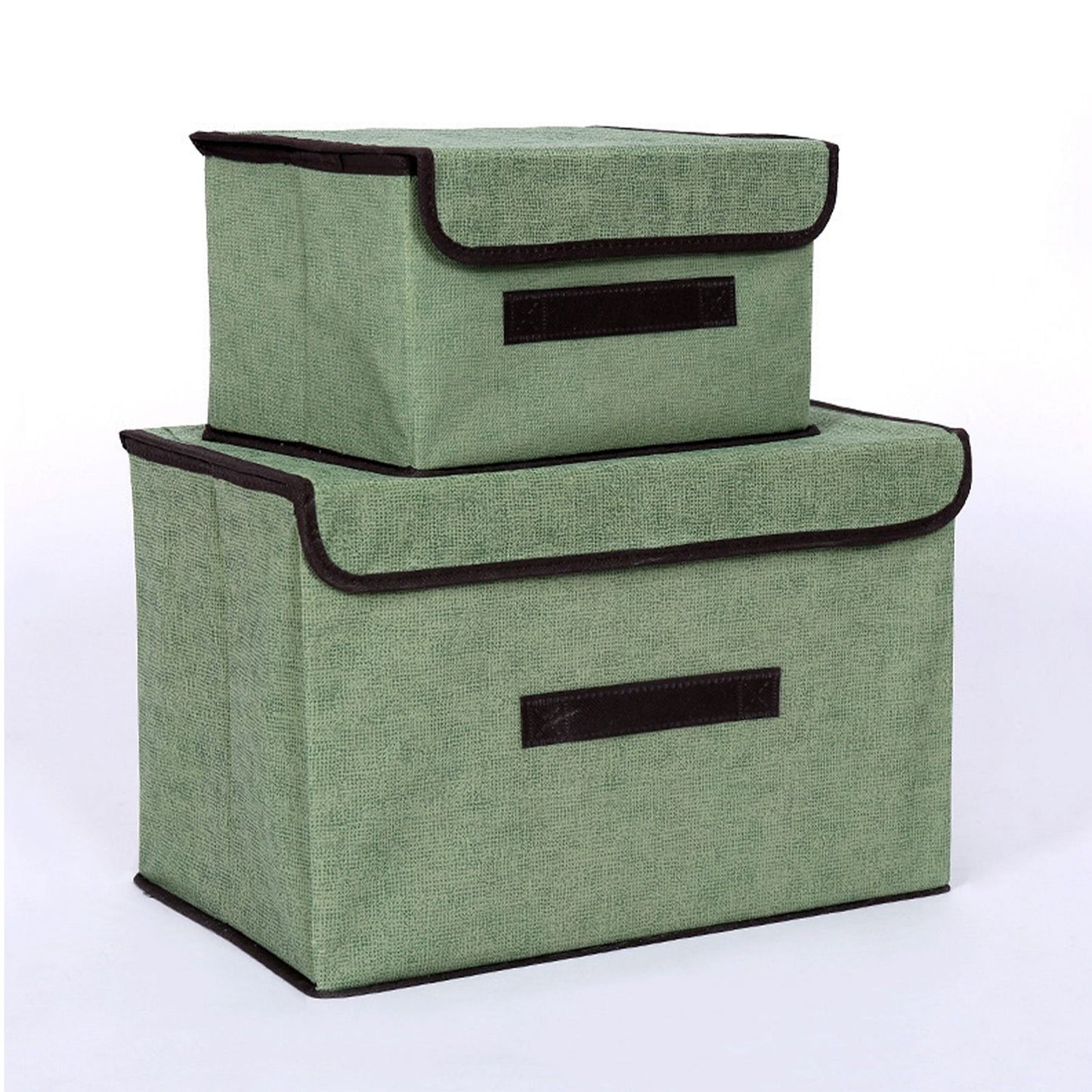 4 Pcs Non Woven Storage Box Case Dustproof Collapsible Two Large and Two Small for Household Home Light Green V1294-YM0512-3117220250911