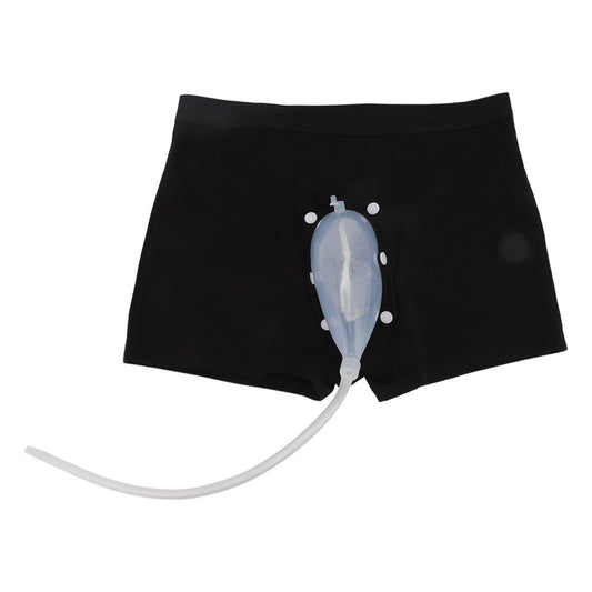Men Urinal Collector Set Safe Hygienic Shorts Type Urine Funnel Pee Holder Collector for Elder Men Patient V1294-YM0512-3117220253411