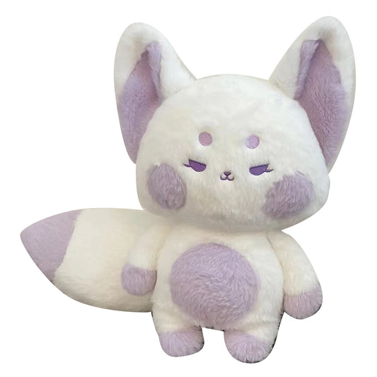 Fox Doll Cute Style Soft Plush Material Stuffed Cartoon Animal Toy for Kids Birthday Present Purple White V1294-YM0512-3117220256012