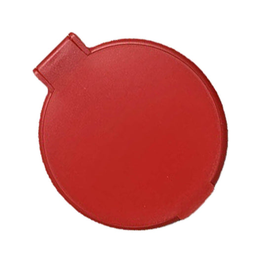 Single Sided Folding Circular Mirror Plastic Portable Compact Cosmetic Pocket Mirror Red V1294-YM0512-3117220281912