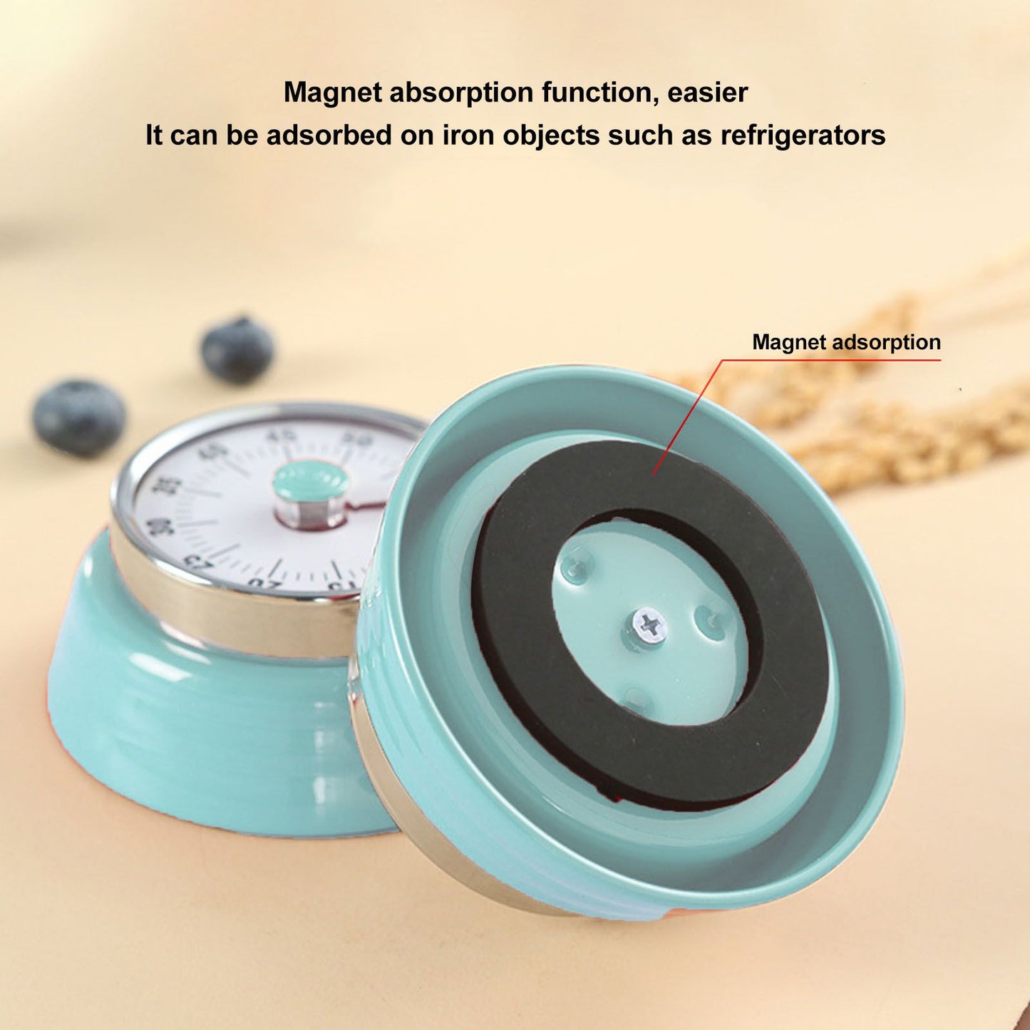 Magnet Circular Timer 60 Minute Visual Countdown Timer for Teachers Classroom Kids Homework Reading Adults V1294-YM0512-3118220269512