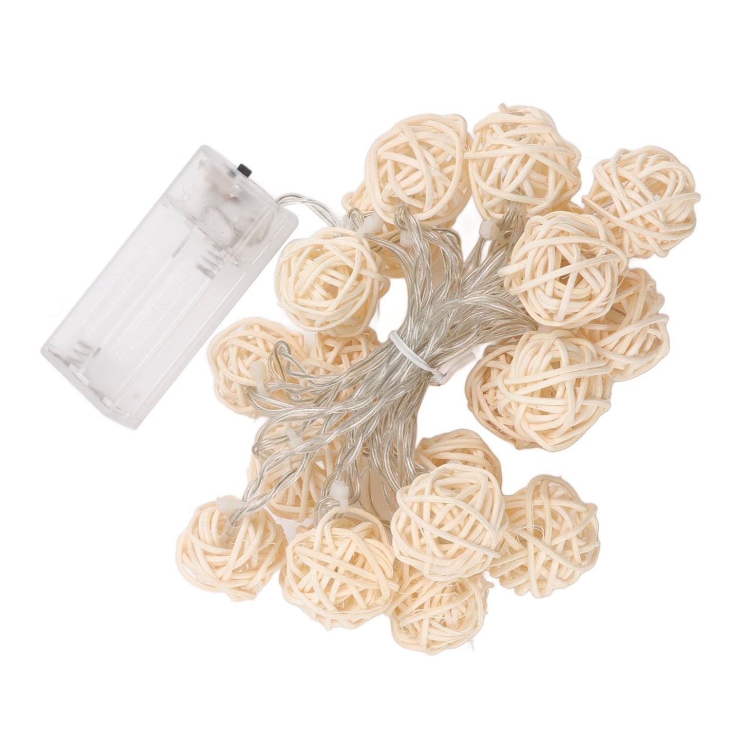 3m Rattan Ball Lantern String Lights 20 Globe Rattan Balls Battery Powered for Wedding Birthdays Decoration V1294-YM0512-3119220158311