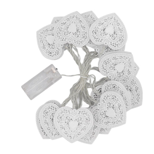 LED Love String Lights Iron 3 Meter Warm 20 Lamp Beads White Decoration Light for Valentine's Day Wedding V1294-YM0512-3119220159511