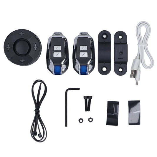 Bike Alarm with Light Wireless Anti Theft Bike Motorcycle Rear Light Alarm Louder Volume Bike Security Alarm V1294-YM0512-3119220164112