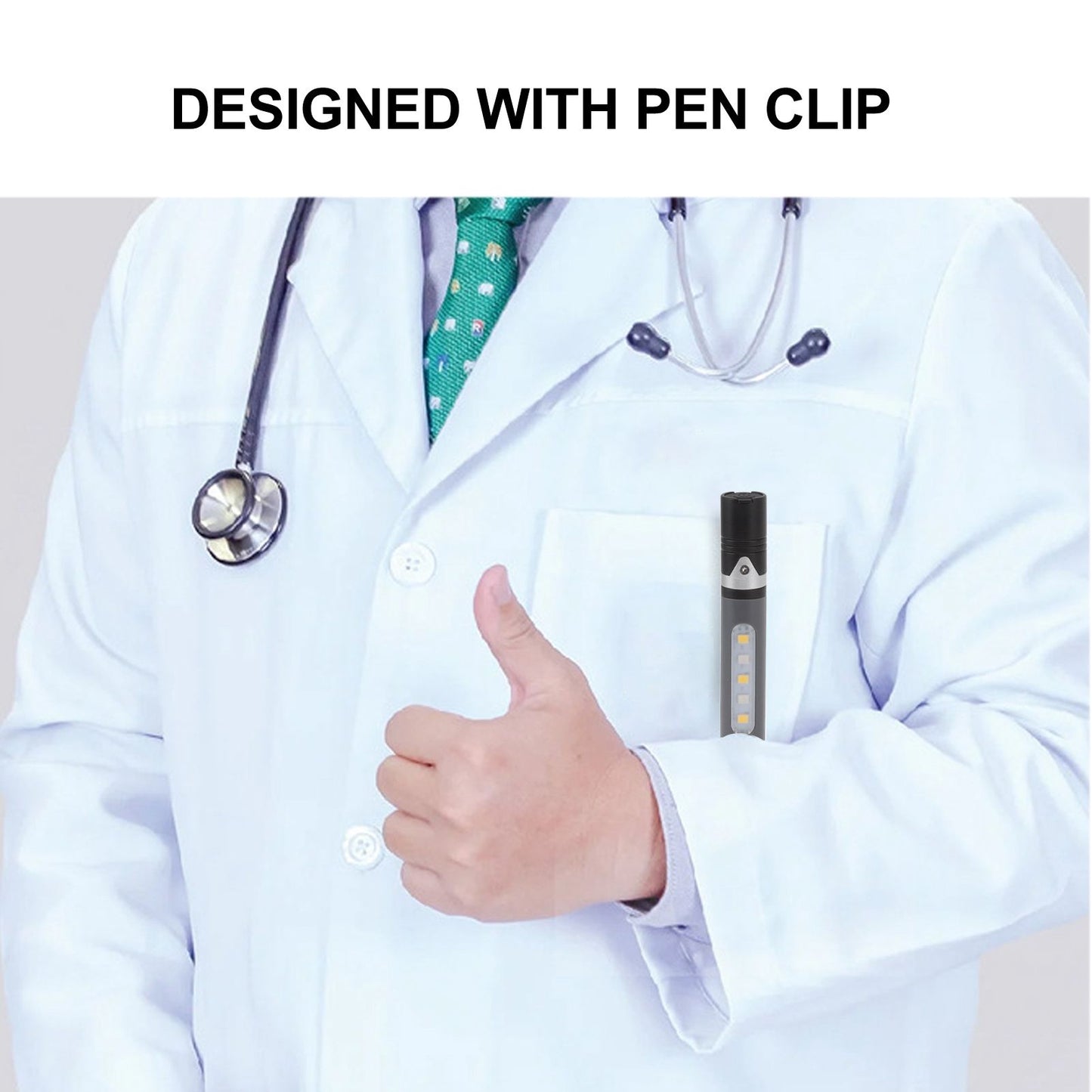 Pen Flashlight USB Charge 3 Light Sources LED Chip Clip Design Widely Used Pen Light Flashlight for Repair V1294-YM0512-3119220164211