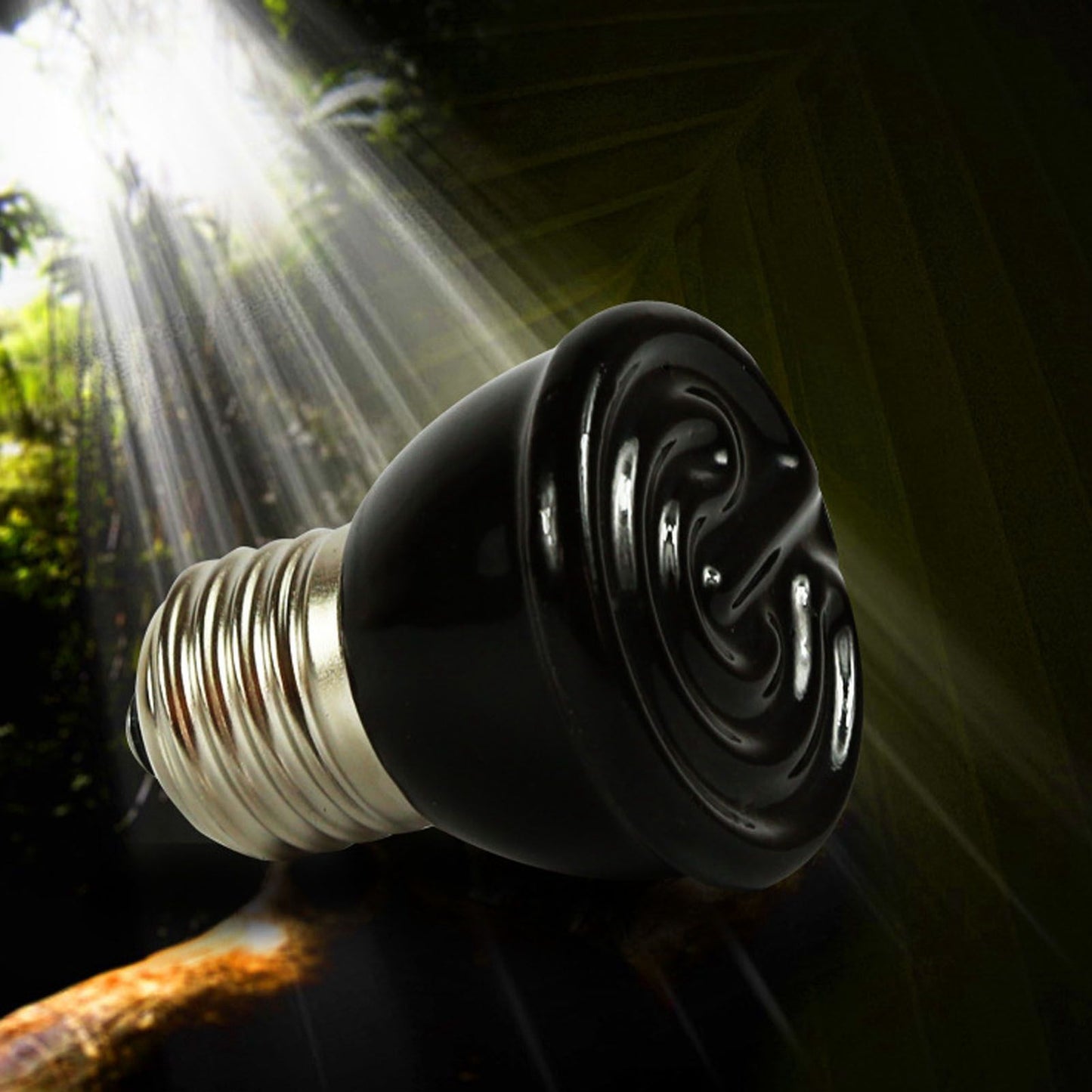 100W Ceramic Heating Lamp Non Luminous Pet Heating Light for Reptile Home 220V Black V1294-YM0512-3119220164811