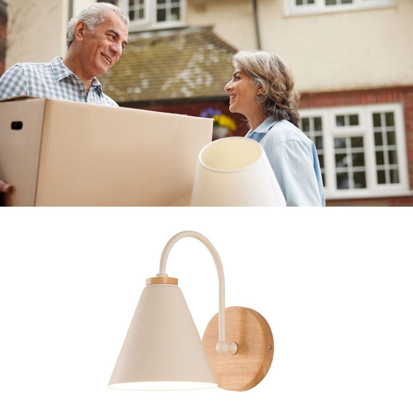 Corridor Wall Lamp Iron Lampshade Wall Mounted Curved Light for Bedroom Living Room Study Without Lamp Bulb V1294-YM0512-3119220169711