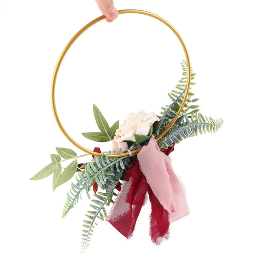 Metal Garland Wedding Bridesmaids Hand Silk Flower Garland Home Decoration Lintel Garland V1294-YM0521-230330AH02-1