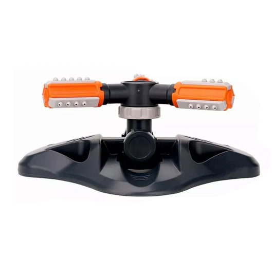 Lawn Sprinkler 3 Arm Nozzles 360 degrees Auto Rotating Irrigation Water Sprinkler for Yard Garden Orange V1294-YM0521-3111230048611