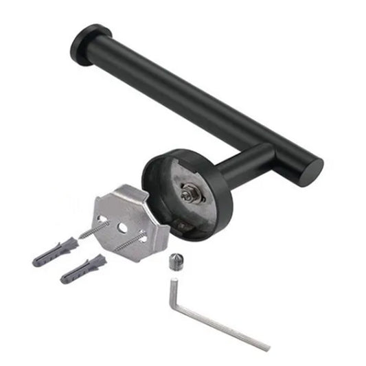 Paper Towel Holder Stainless Steel Black Matte Cylindrical Paper Towel Hanging Shelf for Home V1294-YM0521-3112220084611