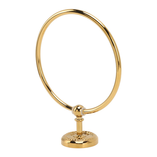 Towel Ring Golden Wall Mounted Glossy Hand Feel Decorative Copper Stainless Steel Bathroom Towel Ring V1294-YM0521-3112220085111