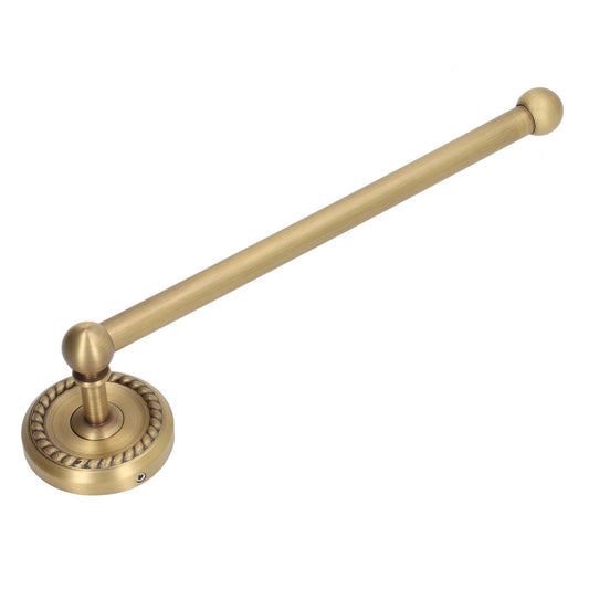 Bathroom Towel Rack Vintage Copper Single Rod Twisted Pattern Towel Bar for Hotel Home Kitchen V1294-YM0521-3112220090111