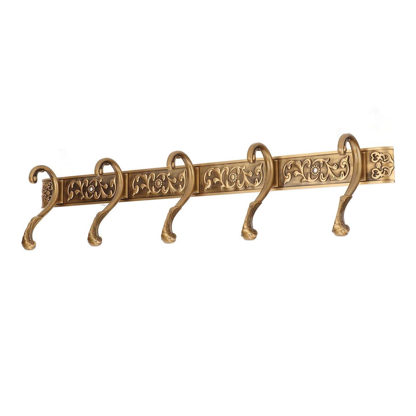 Rail Wall Hook Behind Door Mounted for Coat Hat Clothes Hanging Vintage Space Aluminum Hardware V1294-YM0521-3112230015811