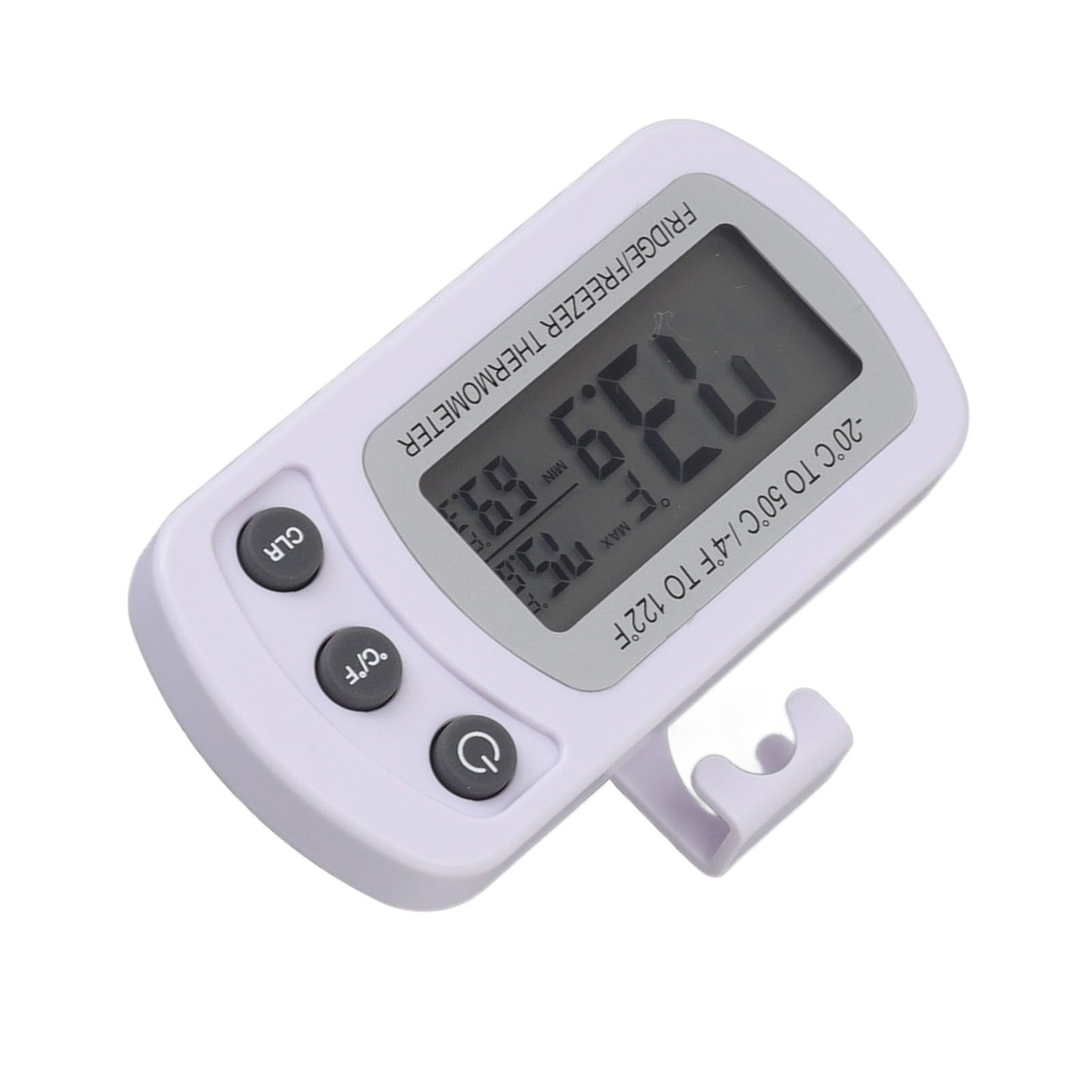 Refrigerator Thermometer Memory Function ABS Body White degrees C degrees F Switched Small Compact Digital V1294-YM0521-3113220305311