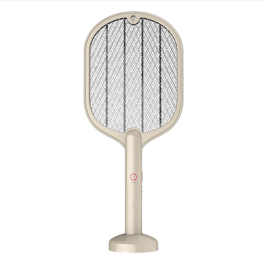 Electric Fly Swatter USB Charging 2 in 1 Fly Killer Racket with 3 Layer Mesh for Home Use White V1294-YM0521-3113230076611