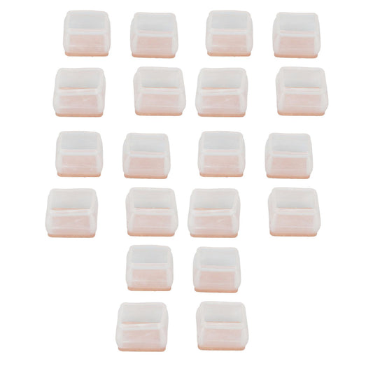 20Pcs Chair Leg Protector for Hardwood Floor Rubber Felt Furniture Pad Cover Non Scratches Noise Transparent V1294-YM0521-3114230039712