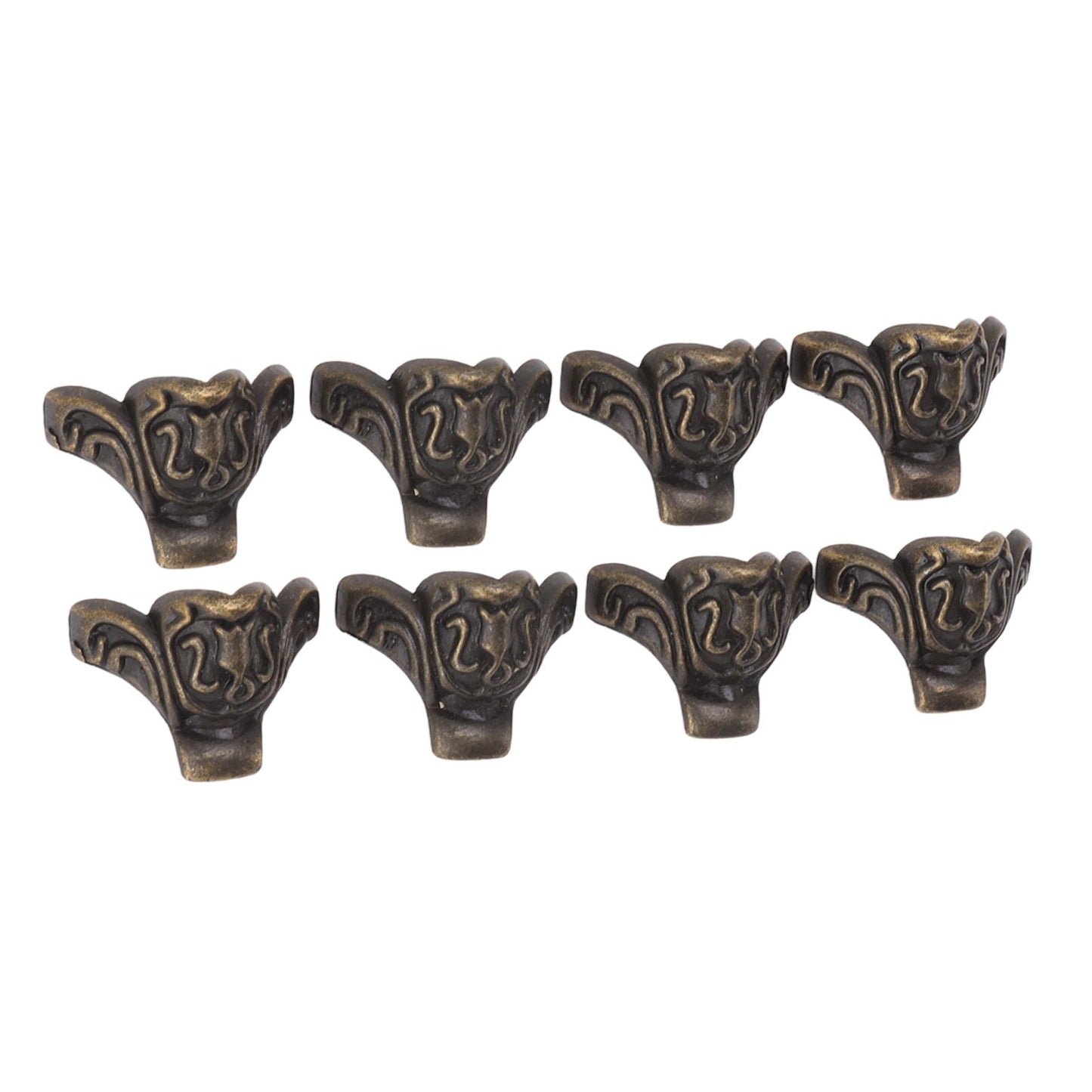 8pcs Jewelry Case Hardware Feet Bronze Zinc Alloy Decorative Legs Corner Protector Feet for Boxes Small V1294-YM0521-3114230055111