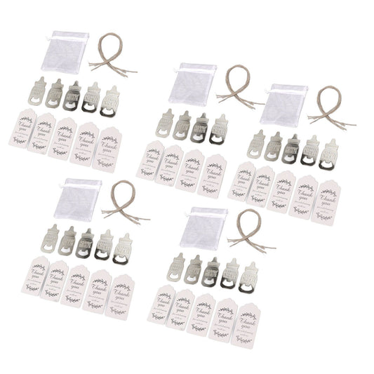 24 Set Baby Bottle Opener Zinc Alloy Cute Baby Bottle Shaped Bottle Opener Baby Shower Return Gift for Baby V1294-YM0521-3115230028812