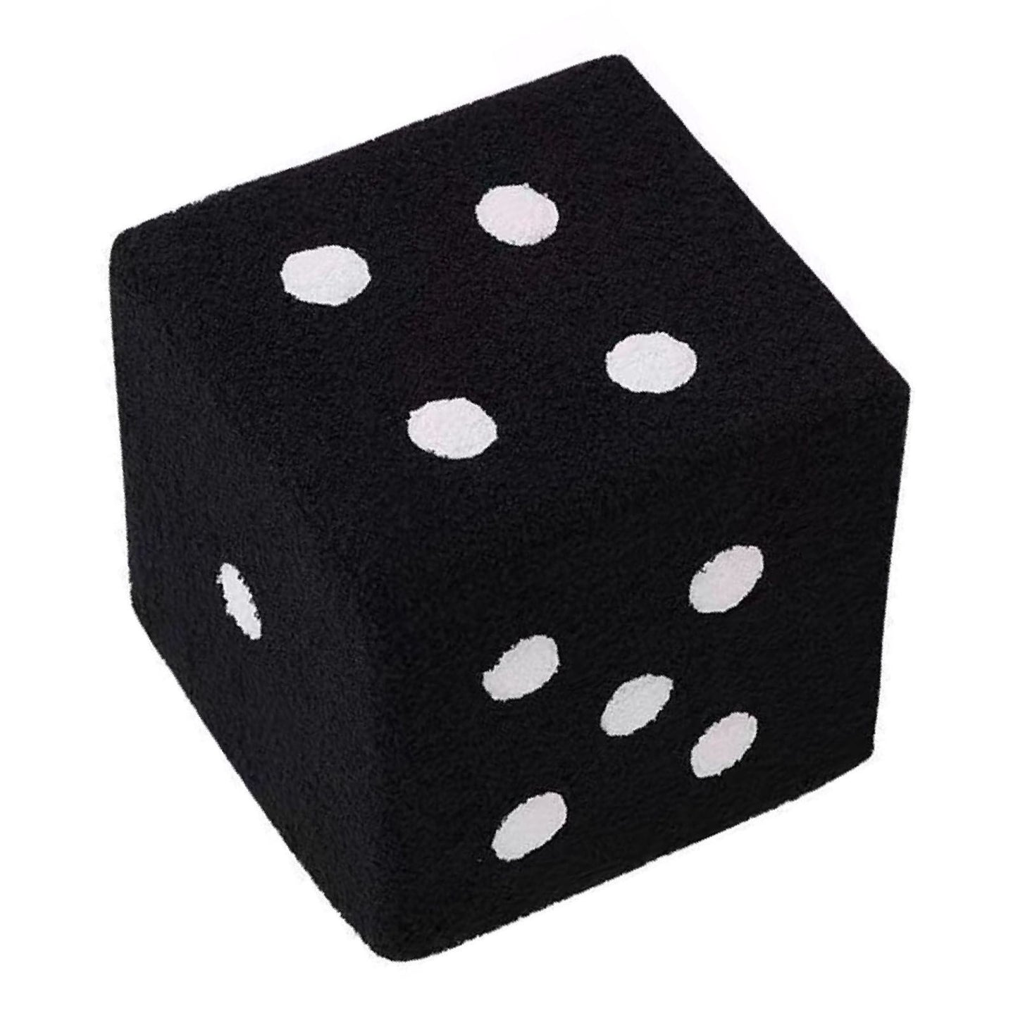 Foot Stool Soft Comfortable Simple Warm Sturdy Base Cube Stool for Home Living Room Bedroom Black 29x29x25cm V1294-YM0521-3116230003014