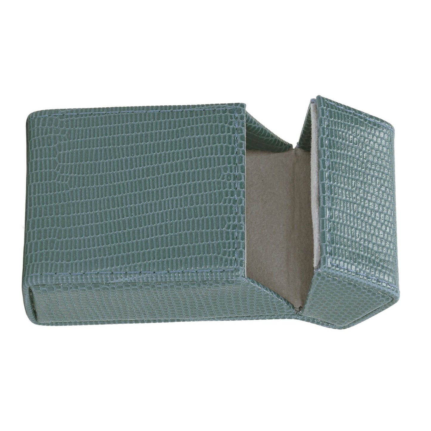 Cigarettes Box Holder Lizard Designed PU Leather Cigarettes Box Storage Case for Women Men Green V1294-YM0521-3117220275312