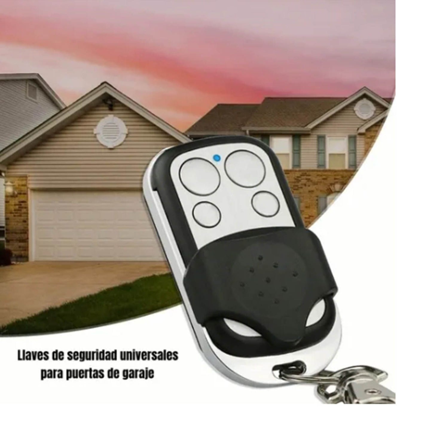 433MHz Wireless Remote Control Switch Cloning Key Fob Doorbells With Keychain for Home Garage Blue 27A 12V 4 V1294-YM0521-3117220283211