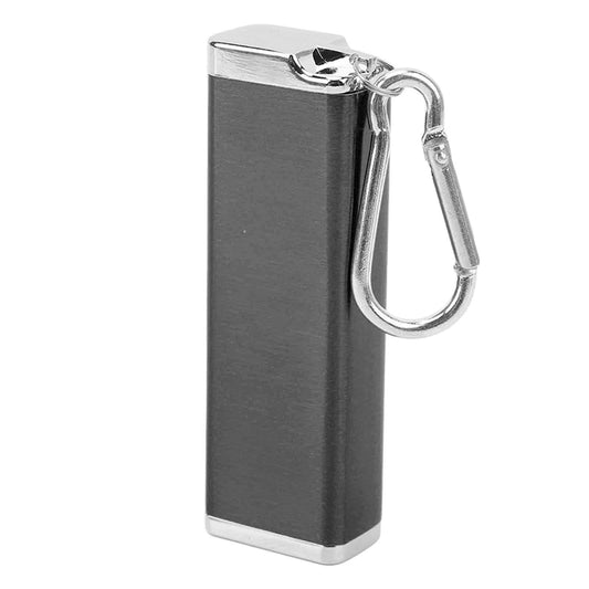 Aluminum Alloy Cigarette Case Box Hold 6pcs with Carabiner Keychain for Men Women Smoking Accessories Black V1294-YM0521-3117220285213
