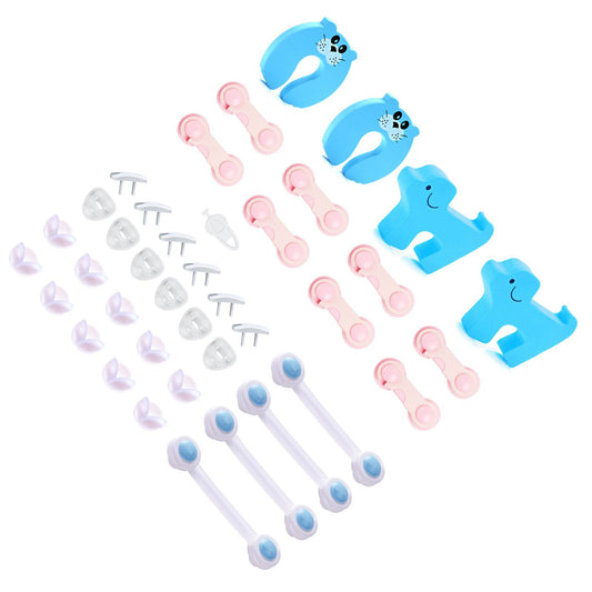 39pcs Child Proof Safety Locks Self Adhesive Baby Proofing Cabinet Locks Corner Protectors Outlets Covers for V1294-YM0521-3117230006411