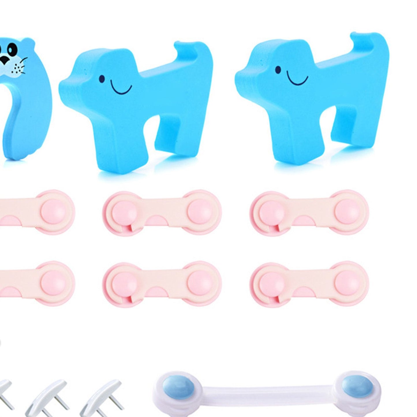 39pcs Child Proof Safety Locks Self Adhesive Baby Proofing Cabinet Locks Corner Protectors Outlets Covers for V1294-YM0521-3117230006411
