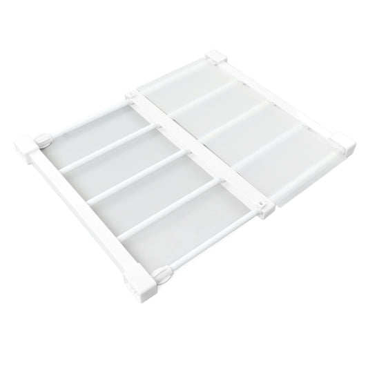 Tension Rod Shelf 14.2 Inch Width Nail Free Expandable Storage Rack for Cabinet Wardrobe 38 to 55cm /15 to V1294-YM0521-3117230019812