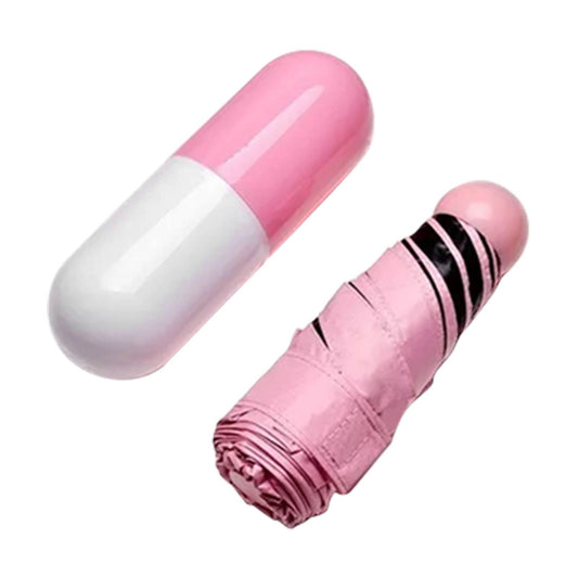 Pocket Umbrella Mini Compact Foldable Umbrella Pink for Sunny and Rainny Days 6 Umbrella Ribs V1294-YM0521-3117230024011