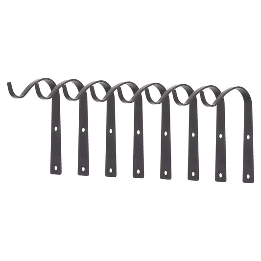 8Pcs Black Plants Hanging Wall Hook S Shape Wall Mount Plants Pot Hanging Bracket for Flower Basket V1294-YM0521-3117230060411