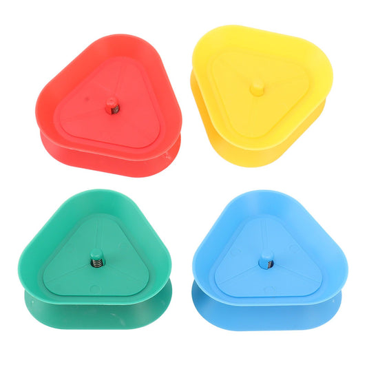 4Pcs Playing Card Holder Plastic Triangle Shaped Spring Design Hands Free Poker Card Holder V1294-YM0521-3117230068611