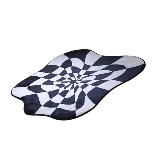 Carpet Comfortable Soft Color Blocking Bedside Creative Irregular Rug for Bedroom Living Room Balcony White V1294-YM0521-3117230078111