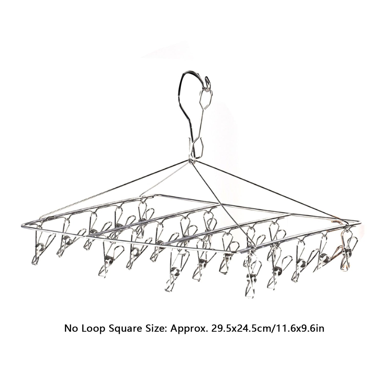 Clothes Drying Hanger Stainless Steel Multi Clip Laundry Drip Hanging Rack for Underwear Socks Hat No Loop V1294-YM0521-3117230096613