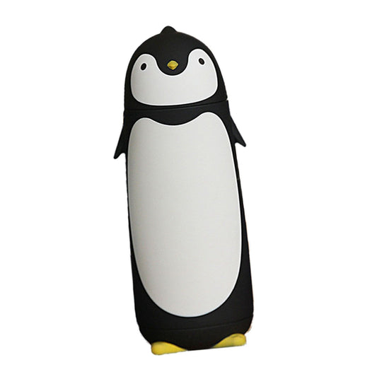 Water Bottle Penguin Design Heat Insulation 300ml Portable Water Cup for Outdoor Black V1294-YM0521-3118230010613