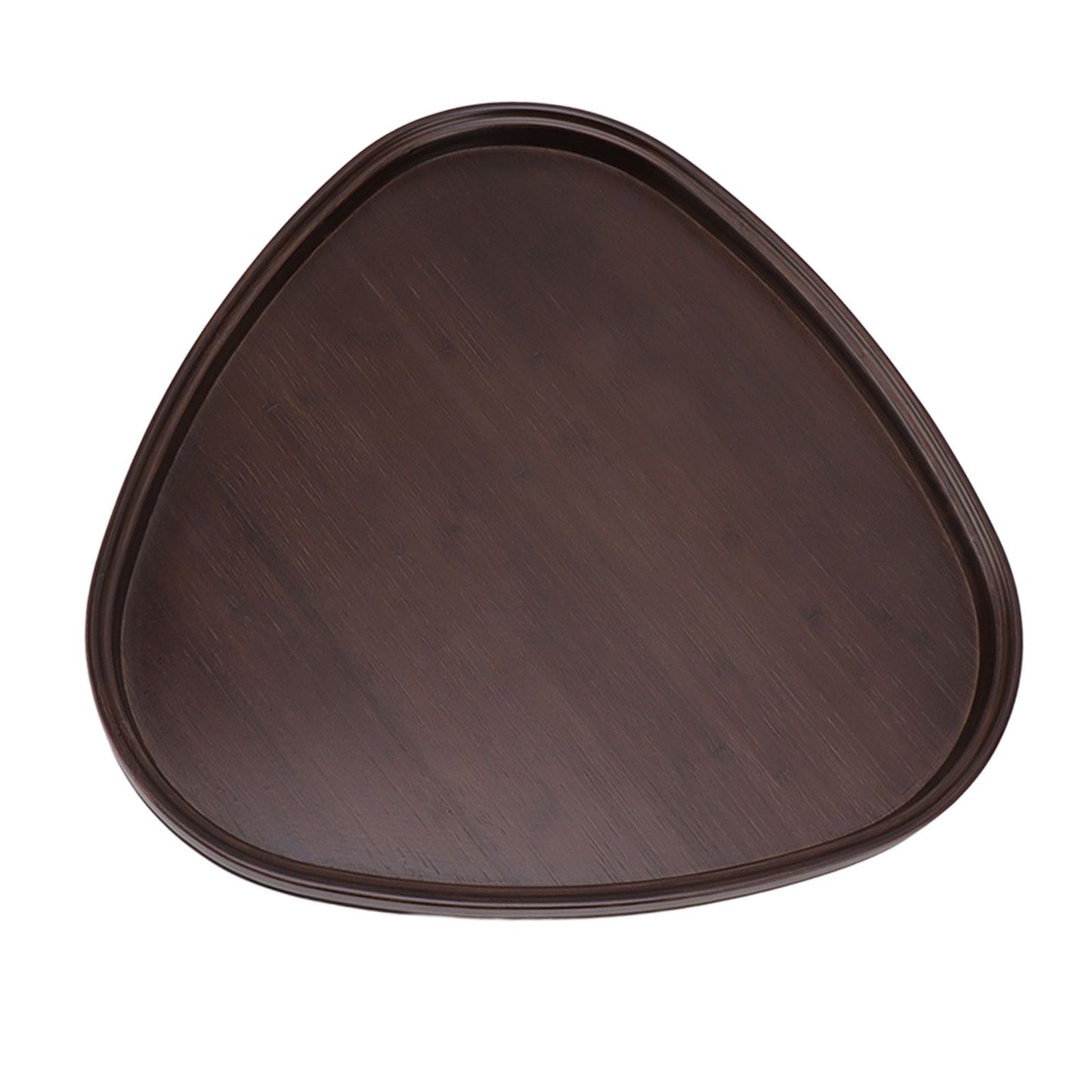 Wood Serving Tray Sturdy Bamboo Simple Elegant Triangular Multifunction Wooden Tea Tray for Cafe Office V1294-YM0521-3118230015612
