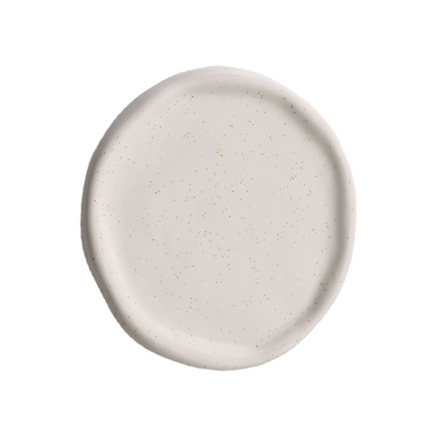 Jewelry Plate Ceramic Glossy Appearance Simple Modern Stylish Storage Tray for Home Gift White Round V1294-YM0521-3118230027411