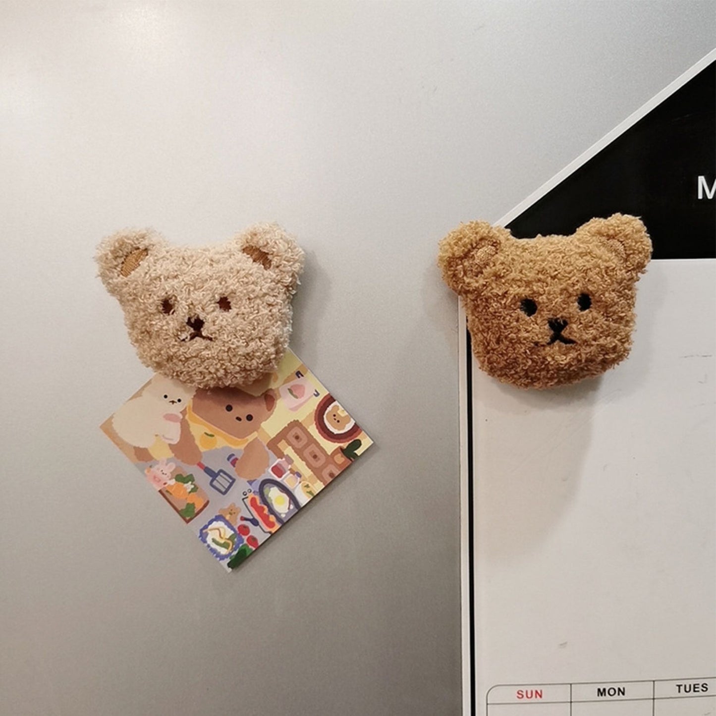 Plush Bear Fridge Magnet Rubber Soft Magnet 3D Animal Fridge Magnet for Kitchen Decoration Coffee V1294-YM0521-3118230032411