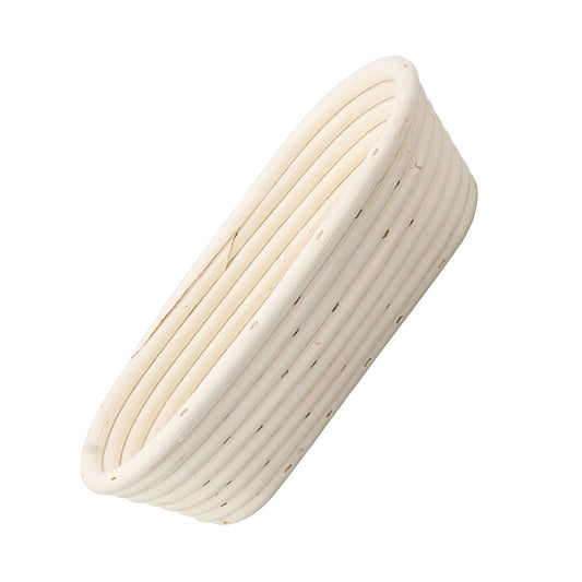 25cm Bread Proofing Basket Set Oval Natural Rattan Sourdough Proofing Basket Dough Scraper Cloth Liner Brush V1294-YM0521-3118230084111