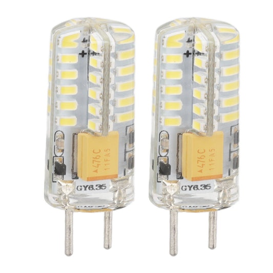 GY6.35 Bulb Eye Protection Energy Saving 6000K 3W 48 LED Light Bulb for Chandelier Table Lamp 12V 2pcs V1294-YM0521-3119220179611