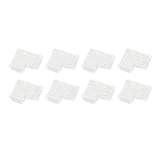 8pcs LED Strip Light Connector Professional Transparent 3Pin L Shaped COB Connector for COB LED Strip Light V1294-YM0521-3119220185011