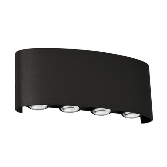 Up and Down Lights 8W 4000K Black Frame 8 Lamp Beads IP65 Waterproof LED Wall Lights for Bedroom Office Hotel V1294-YM0521-3119230034211
